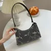 Summer Hobo bag Lace Floral Stitching Shoulder purses For Women 2021 Soft PU Leather Underarm Bags Beach Travel Handbag Girls Small Tote purse