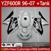 Karosserien + Tank für Yamaha YZF600R Pearl White Thundercat YZF 600R 600 R 96–07 Karosserie 86Nr
