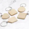 Porte-clés en bois de hêtre, faveur de fête, étiquette personnalisée vierge, lettrage, pendentif DIY, cadeau d'anniversaire créatif T9I001798