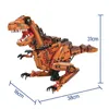 Лучшие 1092 шт. Высокотехнологичные электрические RC Tyrannosaurus Строительные блоки Сити Динозавр Кирпич Игрушки для детей подарки