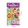 9pcs/set DIY Cute Stickers Children Puzzle Games Make-a-Face Princess Animal Dinosaur Assemble Toys For Kids Training