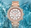 Stainless Steel Strap Lignt Luxury Elegant Womens Watches Perfect Moment Full Diamond Round Dial Quartz Rose Gold Hardlex Wrist Wa1958