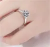 Vecalon 2016 Marka Kobiet Solitaire Pierścień 4CT symulowany Diamond CZ 925 Sterling Silver Engagement Wedding Band Ring dla kobiet 5 T2