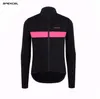 Jackets de corrida Spexcel de baixo perfil preto rosa magro de inverno lã Térmica Ciclismo Jersey Long Seleve Gear