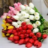 Fashion Artificial Tulips Flowers Home Garden Decoration Real Touch Flower Bouquet Birthday Party Wedding Decoration Fake Flower 14 Colors