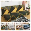 Elastyczna sofa antypustowa Pokrywa bez podłokąsku Spandex Plaid Print Tight Wrap Składany Slipbover do salonu Sofa Ręcznik 211102