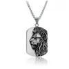 Embossment Lion Hanger Kettingketting Keltische roestvrijstalen kettingen voor mannen Flauwe sieraden