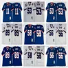 NCAA Vintage 75th Retro College Football Jerseys Stitched Blue White Jersey 008