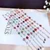 女性ブレスレットのイヤリングとリングS925スリバー上質な宝石類パーティーのための自然なトルマリンの花のキャンディーカラーセット