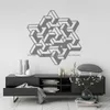 Wall Stickers Modern Abstract Geometric Art Sticker, Home Living Room Bedroom Decoration Mural Door Refrigerator Sticker