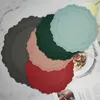 Silicone Table Mat for Dining Table Coasters Round Lace Shape Place Mat Insulation Pad Po Frame Decoration Wedding Coasters 210706