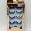 5 Paar valse wimpers natuurlijke dikke synthetische oogwimpers make -up handgemaakte nepkruis valse wimper met holografische box9674843