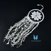 Bella Bianco Dream Catcher Net Tassel Heart Regalo Decorazione della camera Reiki