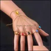 Infinite Power Glove Gauntlet Bracelets 5 Infinity Bangles Gems Stone Ring For Women Men Cosplay Jewelry Finger Chain Fans Gift Drop livrer