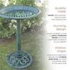 Garden Decorations 2 In1 Pedestal Bird Bath Outdoor Decor Vintage Yard Decorative Art Fountain Y1b6