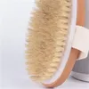 Pędzel do kąpieli Suchy Ciało Skóry Miękkie Naturalne włosie Spa The Brush Drewniane kąpiel Prysznic Prysznic Brush Spa Ciała Szczotki bez uchwytu CG001