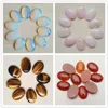 Natural crystal Semi-precious stone 25x18mm Tiger's Eye Rose Quartz patch face for natural stone necklace ring earrrings jewelry accessory