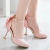 Klänningskor Summer High Heels Women D039orsay Pumpar Low Heel Stiletto Woman Wedding Small Plus Size 32 33 40 41 42 431107131