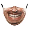 Máscara de rosto engraçado humano emo 3d impressão algodão cosplay máscaras engraçado lavável lavável à prova de poeira adultos moda capa boca