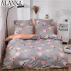 Alanna X-ALL Printed Solid bedding sets Home Bedding Set 4-7pcs High Quality Lovely Pattern with Star tree flower 210615