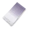 Towel Solid Color Striped Bath Towels Woman Shawl Multi-functions Absorbent Quick-Drying Beach Soft Warm Home El Washcloth