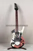 Promotion! Rare Heavy Metal peint à la main DMM1 Daron Malakian Signature Iceman Satin Brown Guitare électrique Corps en acajou, cordier spécial