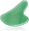 Gua Sha Massage Ferramenta Preto Obsidian Guasha Board para Corpo Rosto Natural Jade Stone Gua Sha Facial Tool Massager para terapia tradicional Acupuntura, diário anti