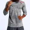 Uomo T -Shirt sportiva Fitness Fitness Allentato Allenamento Allenamento a maniche lunghe Tees all'aperto Asciugatura rapida Compressione Traspirante Traspirante T-shirt