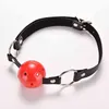 Nxy Sex Adult Toy Flirting Toys Pu Leather Band Ball Mouth Gag Oral Fixation Stuffed Games for Couples 1225