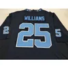 2019 NYA 001 UNC Tarheels Javonte Williams # 25 Real Full Brodery College Jersey Size S-4XL eller Anpassad något namn eller nummer Jersey