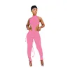 wholesale items pantsuits sportswear two piece set tracksuits outfits sleeveless trousers sweatsuit pullover legging suits klw7380