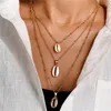 Naszyjniki wisiorek 26 Style Boho dla kobiet Vintage Gold Chain Long Moon instrukcja Naszyjnik Czeski Choker Biżuteria
