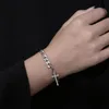 Cadena de eslabones NANDESI 2022, pulsera cruzada con dijes, joyería de moda, acero inoxidable para hombres, Color plata, 17CM/19CM/21CM