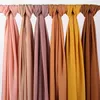 2021 Maleisische premium chiffon sjaal wrap effen / effen kleur moslim vrouwen hijab hoofddoek zomer islamitische lange sjaal pashmina 180x70cm