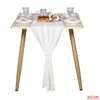 Corredor de mesa de gasa European American Style Cena decora hilado para el país de boda azul romántico 5pcs 210708