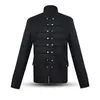 Giacche da uomo Steampunk Stile Gotico Victorian Cappotto Militare Militare Gancio Giacca Giacca Blazer Suit Band Band Collar Ricamo per uomo 2O4D