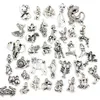 140 pièces pendentif à breloque animaux en alliage d'argent Antique pour la fabrication de bijoux Bracelet collier accessoires de bricolage