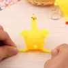 Novelty Spoof Tricky Funny Gadgets Toys Chicken Whole Egg Laying Hens Crowded Stress Ball Keychain Keyring Relief Gift7381292