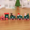 Parti Favor Noel Ahşap Tren Merry Süsler Ev Masası Noel Hediyeler için Süslemeleri Yıl Çocuk 2022