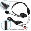 Nouveaux écouteurs de prise 3.5mm avec microphone téléphone casque ligne contrôle filaire casque d'affaires volume réglable pour téléphones et PC