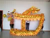 Blue Size 6# 3 1M Kid Golden Shining Colorful Dragon Dance Mascot Costume Christmas Parade Outdoor Decor Game Culture Holida250s