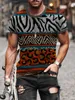 Färgglada Färg Matchande Mäns 3D T-shirt Grafisk Optisk Illusion Short Sleeve Party Top Street Punk och Gothic Crew Neck Summer