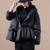 Sedutmo Hiver Fashion Oversize Duck Down Coat Femmes Hotted Warm Vestes épaisses noires Poche d'automne Parkas Casual Ed1428 211008
