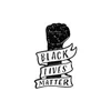 20pcs Lot European Black Fist Brooches Alloy Enamel Lives Matter Pins For Unisex Cowboy Backpack Clothing Badge Whole307N