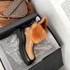 Warm Winter Boots Saling Lenkisen Snow Cow Leather Round Toe Thick Bottom Comfortable Slip on Classic Ankle L