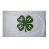 4 H Club-Flagge, 150 x 90 cm, 3 x 5 Fuß, bedruckt, Polyester, für den Außenbereich oder den Innenbereich, Clubdruck, Banner und Flaggen im Großhandel