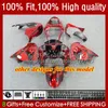 Injection red stock mold Body For KAWASAKI NINJA ZX 9R 900 CC ZX9 9 R ZX9R 00 01 02 03 Bodywork 25No.11 ZX900 ZX-9R 2000 2001 2002 2003 ZX-900 900CC 98-03 OEM Fairing Kit