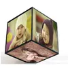 Rotazione automatica elettrica Po Frame Art Decor Creativo Sei lati Po Frame Personality Cube Cornice dimensionale a 360 gradi 210611