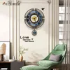 MEISD Wall Clock Vintage Wall Watch Pendulum Blue Horloge Decor on the Wall Modern Living Teenage Room Decoration 211110