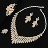 Boucles d'oreilles collier Soramoore 4 pièces mode luxe glands ensembles de bijoux pour femmes mariage africain cubique zircone dubaï mariée 2021